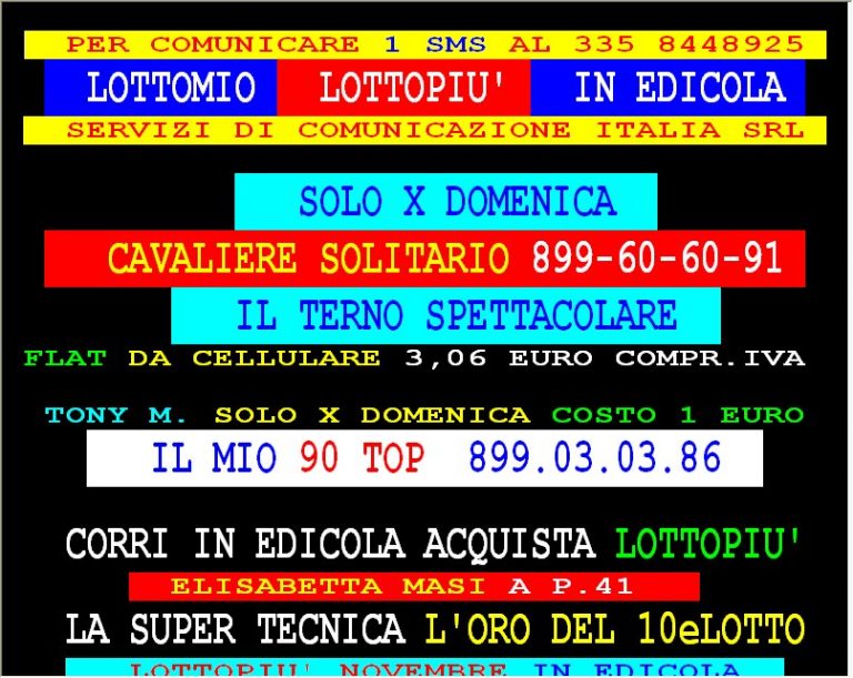 Lottointelligente Di Tiziana Numeri Lotto Gratis I Luciani