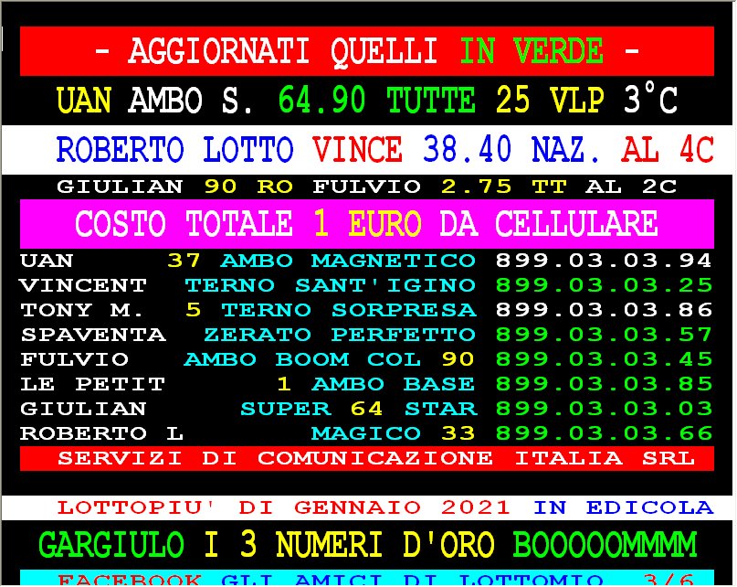 SPECIALE AGGIORNAMENTI 899 X GIOVEDI'! HANNO VINTO GARGIULO, SPAVENTA